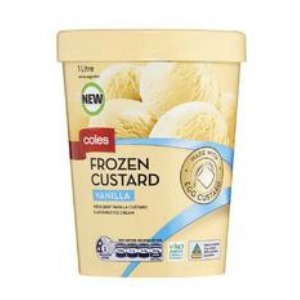 coles frozen custard vanilla made health