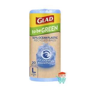 Buy Glad To Be Green 50% Ocean Plastic Recycled Kitchen Tidy Bags Medium 26  pack